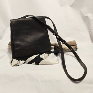 Vintage Coach Chelsea Dark Brown Leather Flap Crossbody Bag